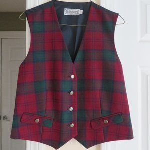 Edinburgh Tartan Wool Plaid Vest